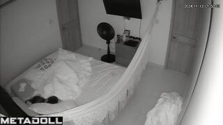 Amazing amateur couple having sex on their bed hard voyeur cam