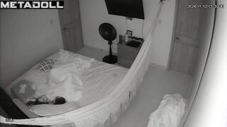 Amazing amateur couple having sex on their bed hard voyeur cam