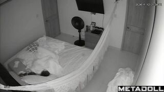 Amazing amateur couple having sex on their bed hard voyeur cam