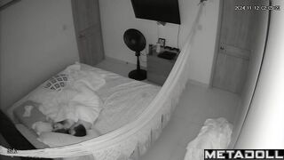 Amazing amateur couple having sex on their bed hard voyeur cam