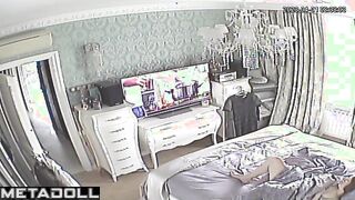 Chubby busty brunette mother has orgasms while rubbing her pussy spy IP cam