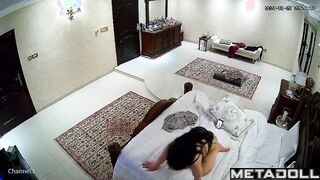 Busty brunette doctor is masturbating her hairy pussy voyeur IP cam