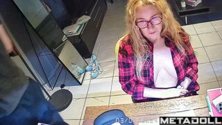 Mature American teacher shows her tits