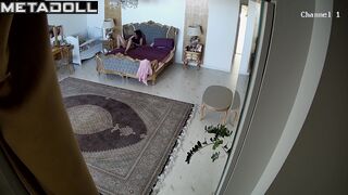 Naked Romanian brunette celebrity changes her clothes before having sex