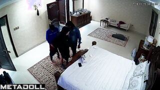 Real New Zealander new couple fuck in their bed wildly voyeur cam