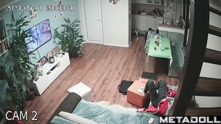 Old brunette MILF masturbates on the couch special for you