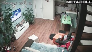Old brunette MILF masturbates on the couch special for you