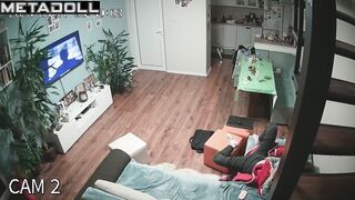 Old brunette MILF masturbates on the couch special for you