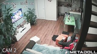 Old brunette MILF masturbates on the couch special for you