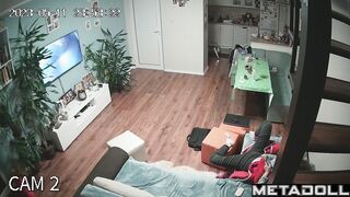 Old brunette MILF masturbates on the couch special for you