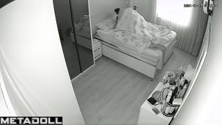 Fat Romanian brunette woman  hidden IP camera