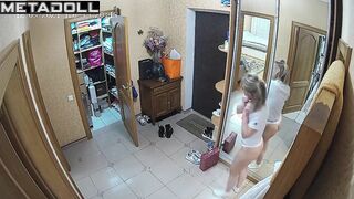 Slut Danish blonde celebrity changes her panties before going to sleep