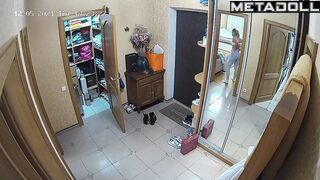 Slut Danish blonde celebrity changes her panties before going to sleep