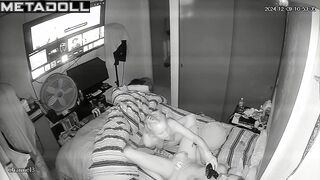British married coiple fuck brutally in their bed hidden IP camera