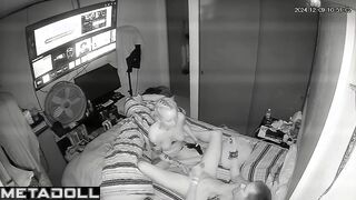 British married coiple fuck brutally in their bed hidden IP camera
