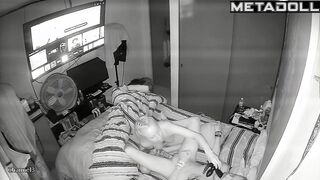 British married coiple fuck brutally in their bed hidden IP camera