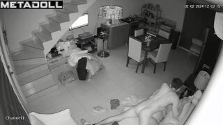 Fat Italian blonde mom sucks old cock and got cum hidden IP cam