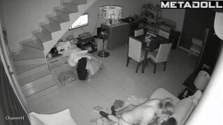 Fat Italian blonde mom sucks old cock and got cum hidden IP cam