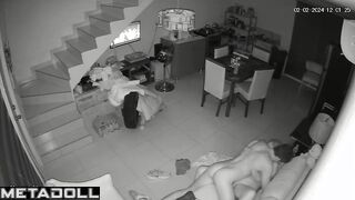 Fat Italian blonde mom sucks old cock and got cum hidden IP cam