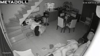 Fat Italian blonde mom sucks old cock and got cum hidden IP cam