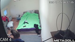 Tattooed Ukrainian brunette slave changes her clothes after taking a shower