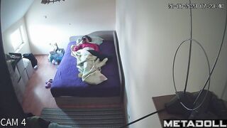 Tattooed Portuguese brunette babysitter fingers her pussy while thinking about blowjob porn