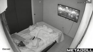 Sweet Irish brunette step-mom fingers her pussy while watching whipping porn