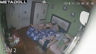Real Greek parents having sex on their bed hard