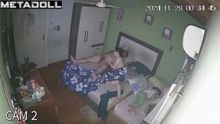 Real Greek parents having sex on their bed hard
