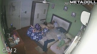 Real Greek parents having sex on their bed hard
