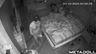 Real Canadian couple fuck hard in their bed hidden camera