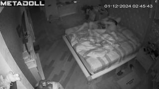 Real Canadian couple fuck hard in their bed hidden camera