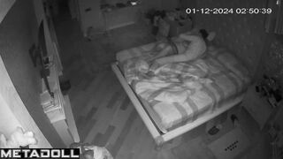 Real Canadian couple fuck hard in their bed hidden camera