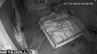 Real Canadian couple fuck hard in their bed hidden camera