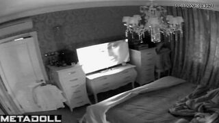 Innocent brunette mom fingers her pussy in panties voyeur cam