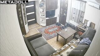 My real neighbours fuck on the couch hidden IP cam