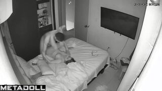 Real Belgian married coiple fuck before going to sleep spy cam