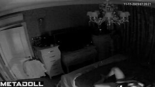 Tattooed brunette mother masturbates watching porn compilation