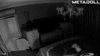 Tattooed brunette mother masturbates watching porn compilation
