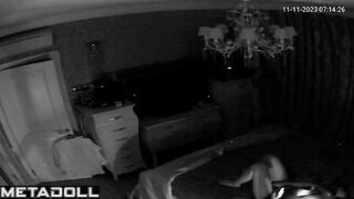 Tattooed brunette mother masturbates watching porn compilation