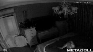 Tattooed brunette mother masturbates watching porn compilation