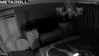 Tattooed brunette mother masturbates watching porn compilation