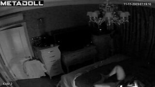 Tattooed brunette mother masturbates watching porn compilation
