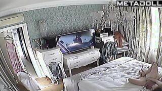 Mature Swedish brunette doctor rubs her pussy while watching celebrity porn