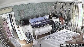 Mature Swedish brunette doctor rubs her pussy while watching celebrity porn
