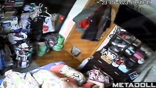 Perverse Russian blonde mature mom gets fucked while watching porn hidden IP camera