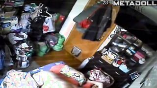 Perverse Russian blonde mature mom gets fucked while watching porn hidden IP camera