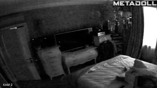 Naughty brunette mother has orgasms while watching porn voyeur cam