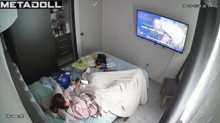 Old brunette aunt masturbates watching porn for you