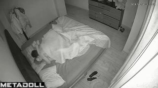 Married Latina couple fucks with lights off